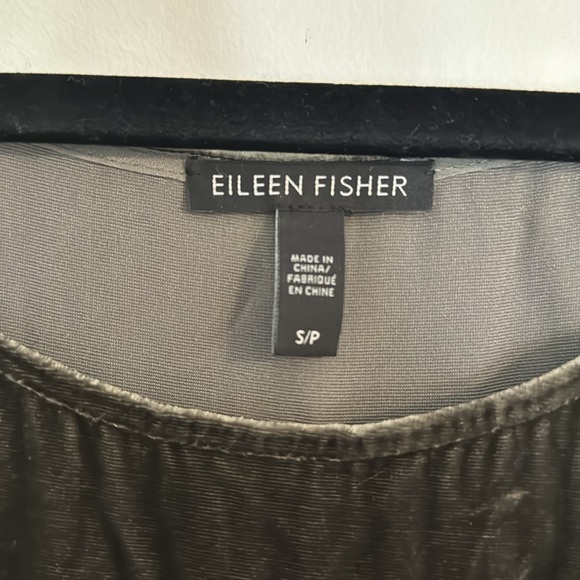 Eileen Fisher Green midi velvet dress. Sleeveless. Size S/P - Picture 3 of 4